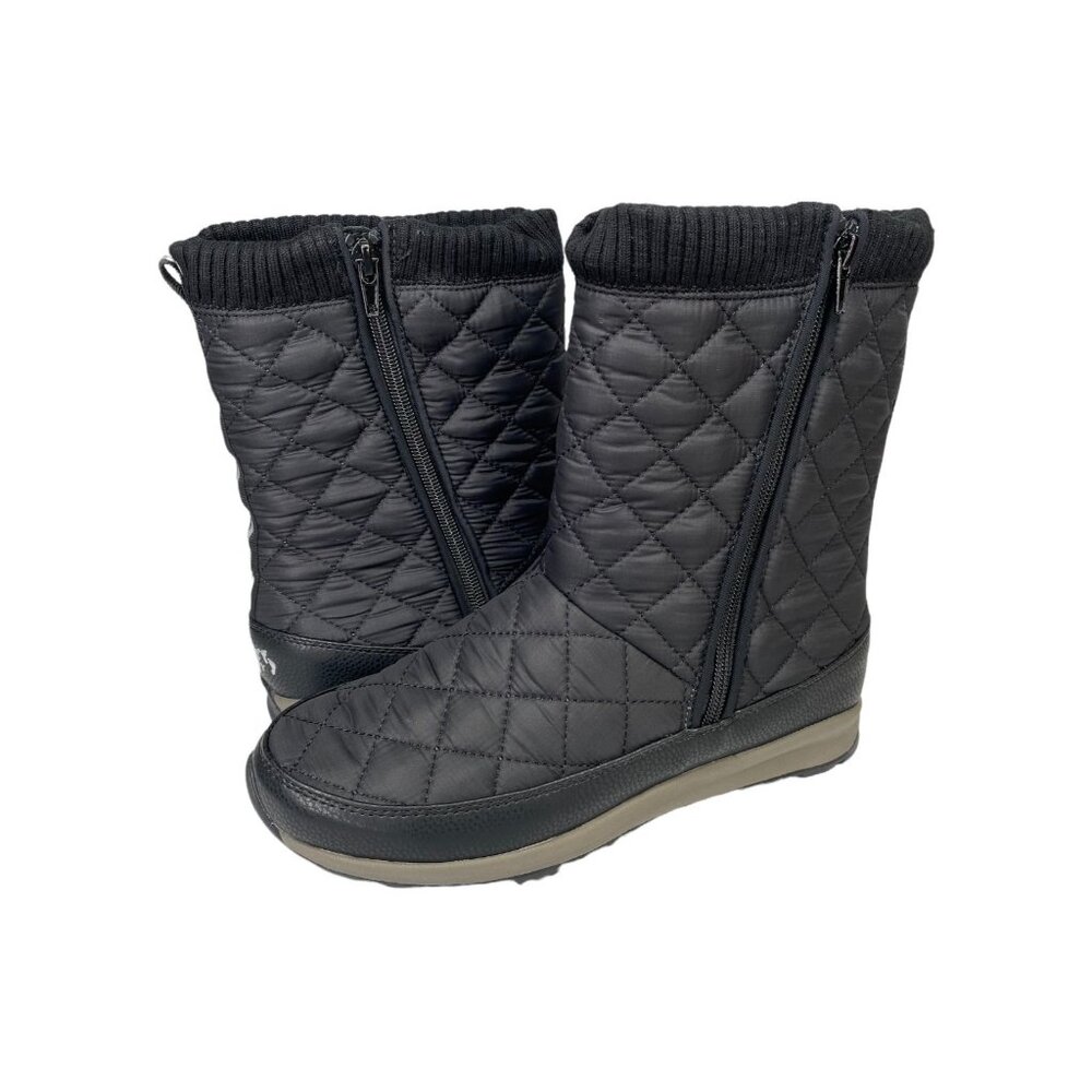 S2I1 Tony Little Cheeks® Fit Body Quilted Boot Black Women's 8.5W